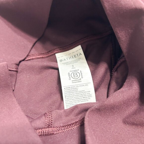 Athleta Salutation Stash Pocket II 7/8 Tight Leggings Burgundy Spiced Cabernet S - Picture 6 of 9